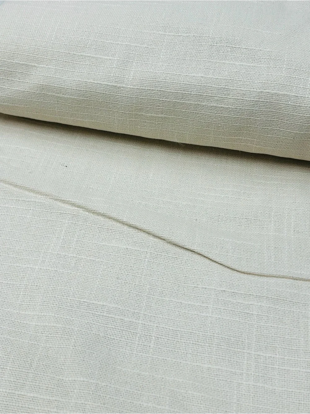QUINCE Set Of 2 48x96 Cotton Slub Room Darkening Curtains Natural 0369